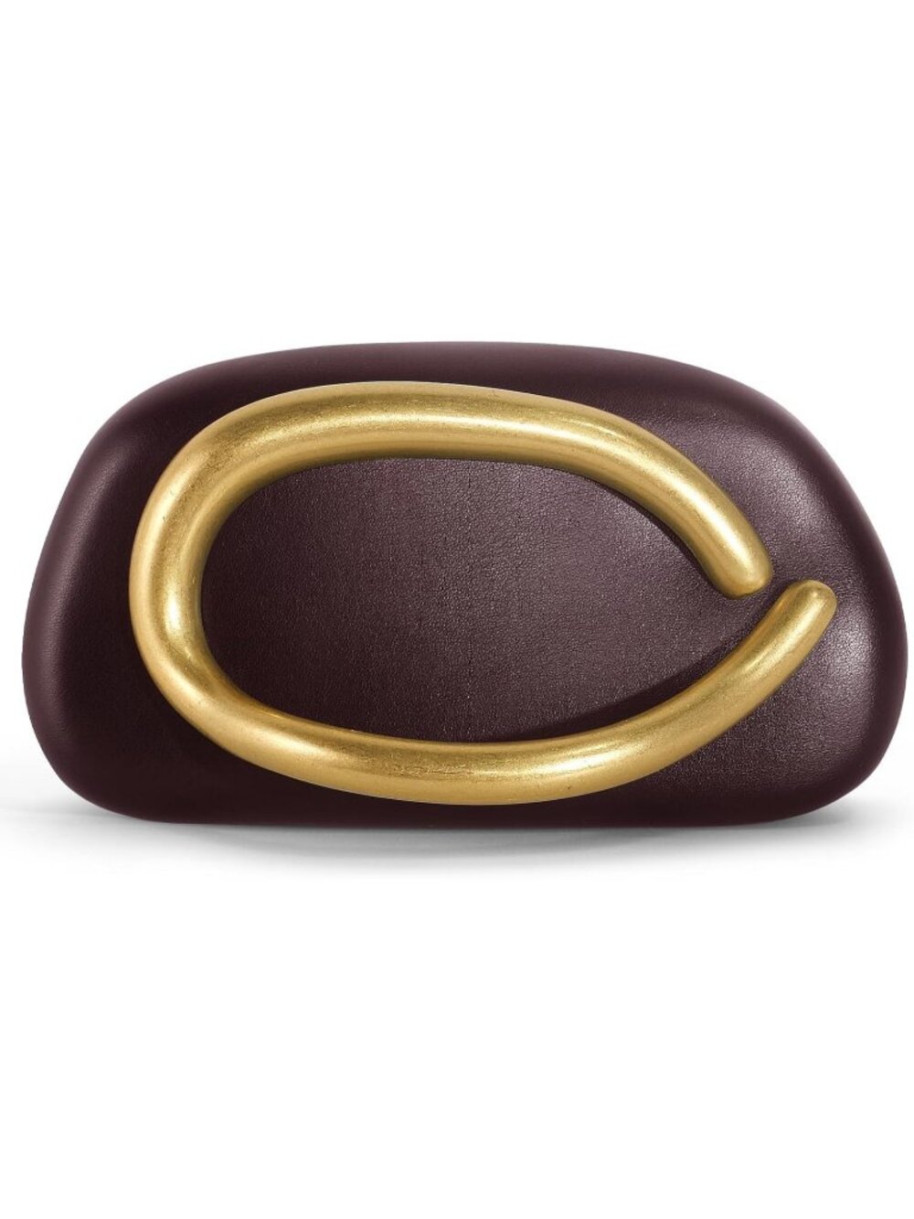 Women’s Leather Red Coffee Acrylic Shell Clutch Purse Gold Chain Evening Handbag